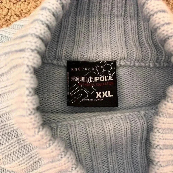 South Pole Blue and White Sweater - Picture 3 of 5